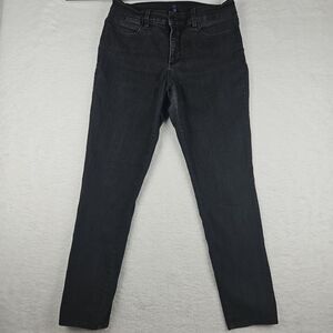 NYDJ Womens Sz 14 Stretch Black Tapered Leg Jeans Cut # 56248E‎ Style # TM28D31T